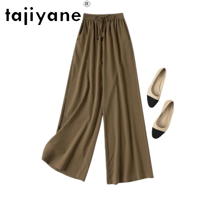 TAJIYANE 70% Mulberry Silk and 30% Cotton Pants Women Casual Baggy Pants Summer Silk Straight Trousers 2025 Woman Clothing Штаны
TAJIYANE 70% Mulberry Silk and 30% Cotton Pants Women Casual Baggy Pants Summer Silk Straight Trousers 2025 Woman Clothing Штаны