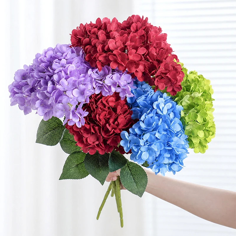 4 Heads Hydrangea Bouquet Silk Artificial Flowers for Party Wedding Living Room Decoration Accessories Home Decor Fake Flowers
4 Heads Hydrangea Bouquet Silk Artificial Flowers for Party Wedding Living Room Decoration Accessories Home Decor Fake Flowers