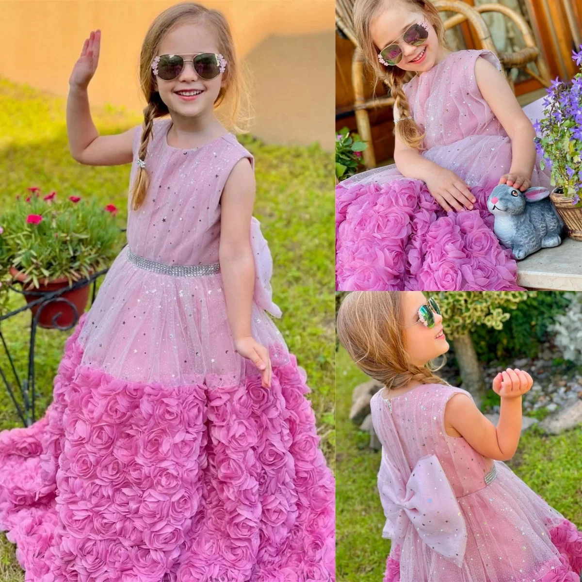 Flower Girl Dresses for Wedding With Floral Bow Sequins Baby Girl Birthday Party Gowns First Communion Gowns Customized
Flower Girl Dresses for Wedding With Floral Bow Sequins Baby Girl Birthday Party Gowns First Communion Gowns Customized