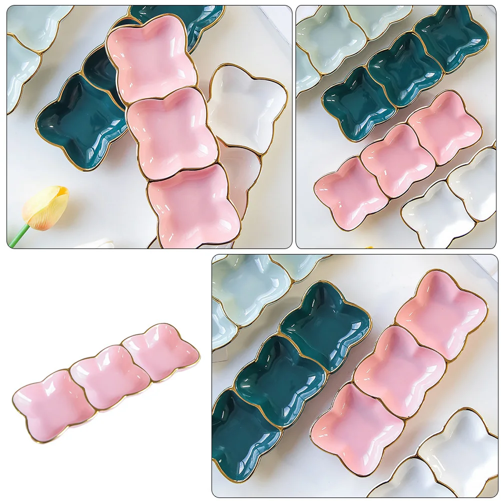 Three Compartment Ceramic Sauce Dish Plate for Soy Vinegar Salt Condiments Dipping Flavor Seasoning Bowl Tableware Decor
Three Compartment Ceramic Sauce Dish Plate for Soy Vinegar Salt Condiments Dipping Flavor Seasoning Bowl Tableware Decor