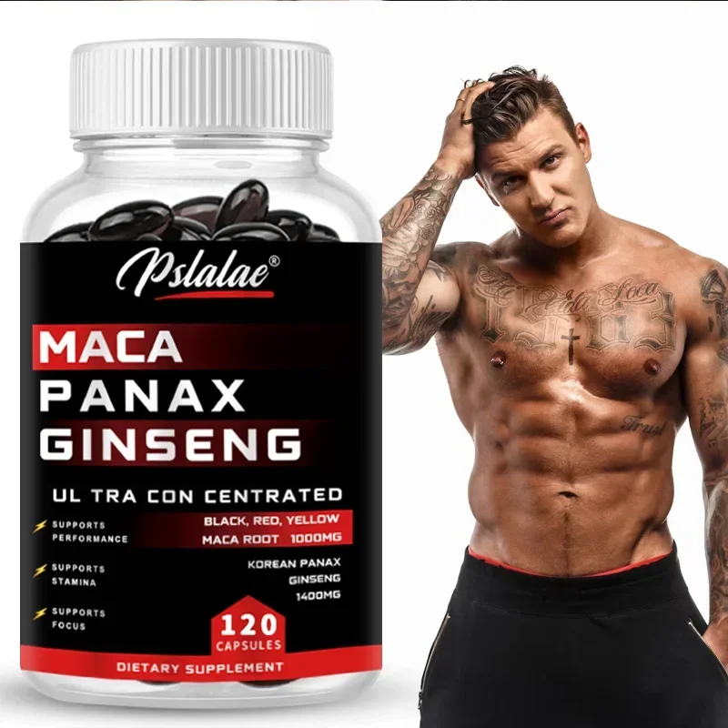 Maca Ginseng Capsules - with Black + Red + Yellow Maca Root, Fatigue Resistance, Support Energy, Endurance & Performance
Maca Ginseng Capsules - with Black + Red + Yellow Maca Root, Fatigue Resistance, Support Energy, Endurance & Performance