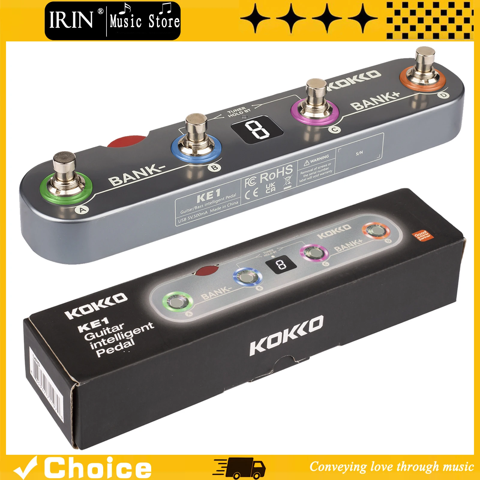 Multi-Functional Portable Guitar Effect Pedal Processor Noise Reduction 36 Presets 6 Effect modules for Guitar Accessory
Multi-Functional Portable Guitar Effect Pedal Processor Noise Reduction 36 Presets 6 Effect modules for Guitar Accessory