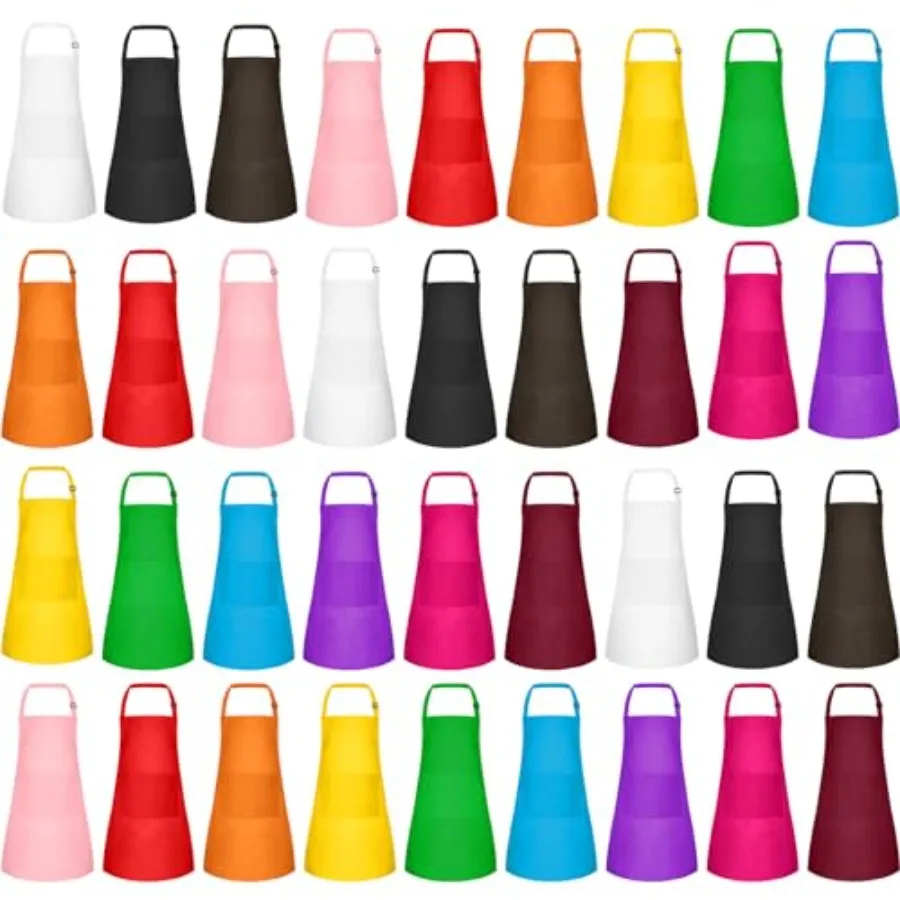 36 Pack Apron bulk with 2 Pockets Adjustable Chef Art Apron Painting Aprons for Cooking Baking Painting Crafting Grilling Activ
36 Pack Apron bulk with 2 Pockets Adjustable Chef Art Apron Painting Aprons for Cooking Baking Painting Crafting Grilling Activ