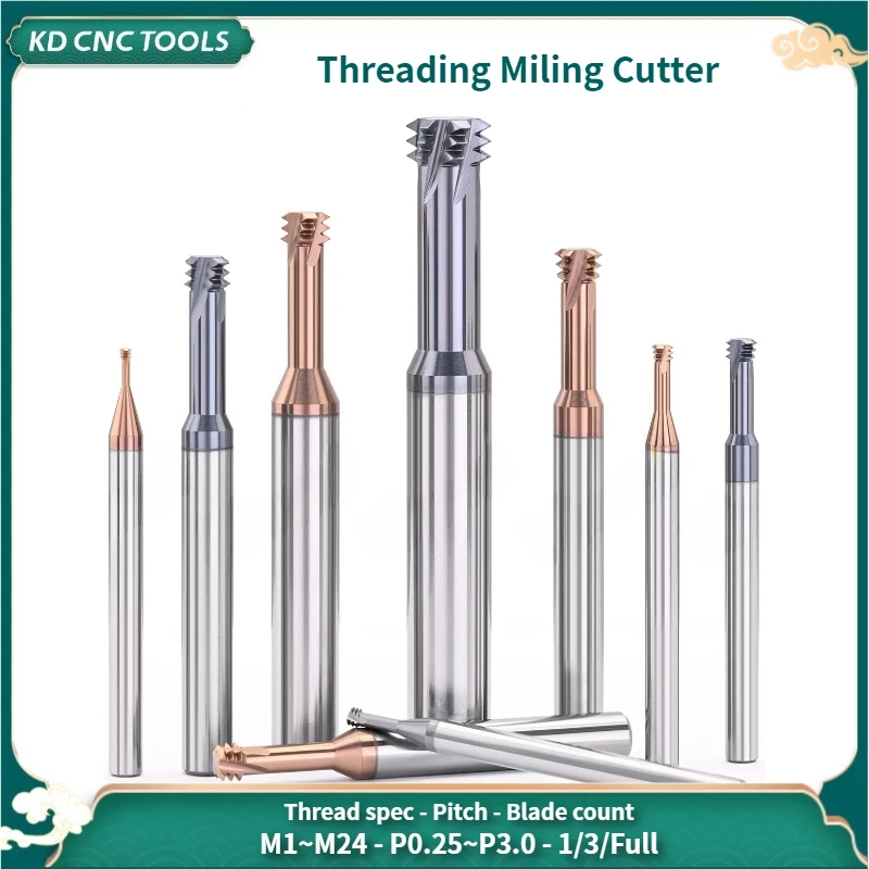 KD CNC Thread End Mill 1 Teeth 3 Teeth Full teeth ISO Pitch M1 M2 3 4 6 8 10 12 14 16 18 22 Carbide CNC Threading Milling Cutter
KD CNC Thread End Mill 1 Teeth 3 Teeth Full teeth ISO Pitch M1 M2 3 4 6 8 10 12 14 16 18 22 Carbide CNC Threading Milling Cutter