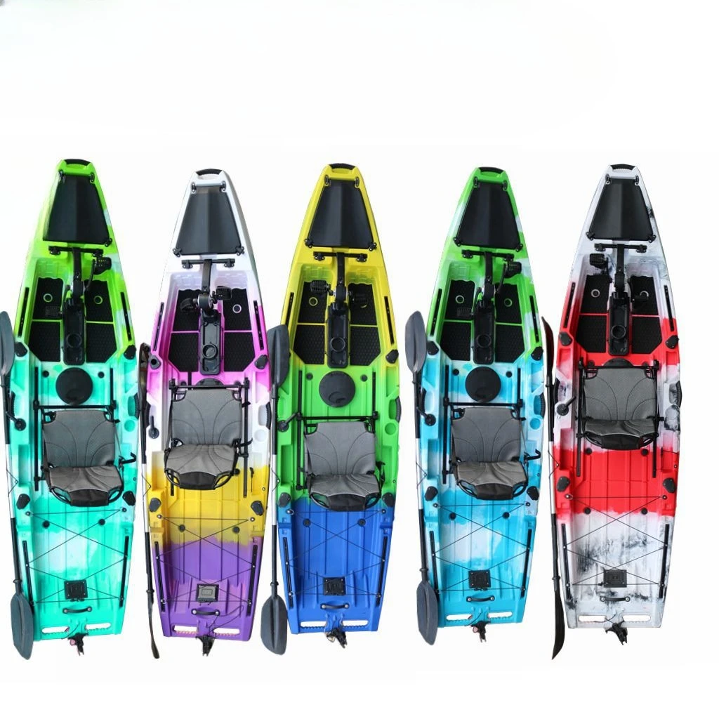 foot on plastic kayak, single pedal boat, professional Luya fishing boat alone
foot on plastic kayak, single pedal boat, professional Luya fishing boat alone