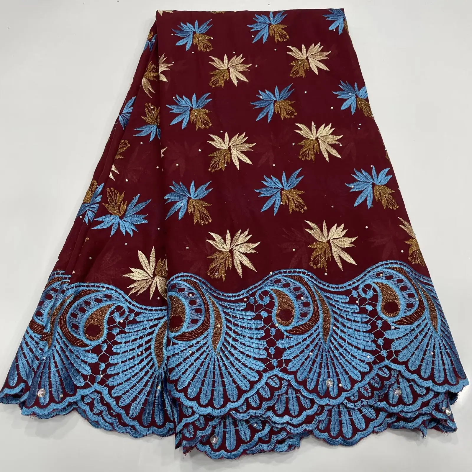 5Yard Swiss cotton African lace High quality African embroidery pure cotton fabric
5Yard Swiss cotton African lace High quality African embroidery pure cotton fabric