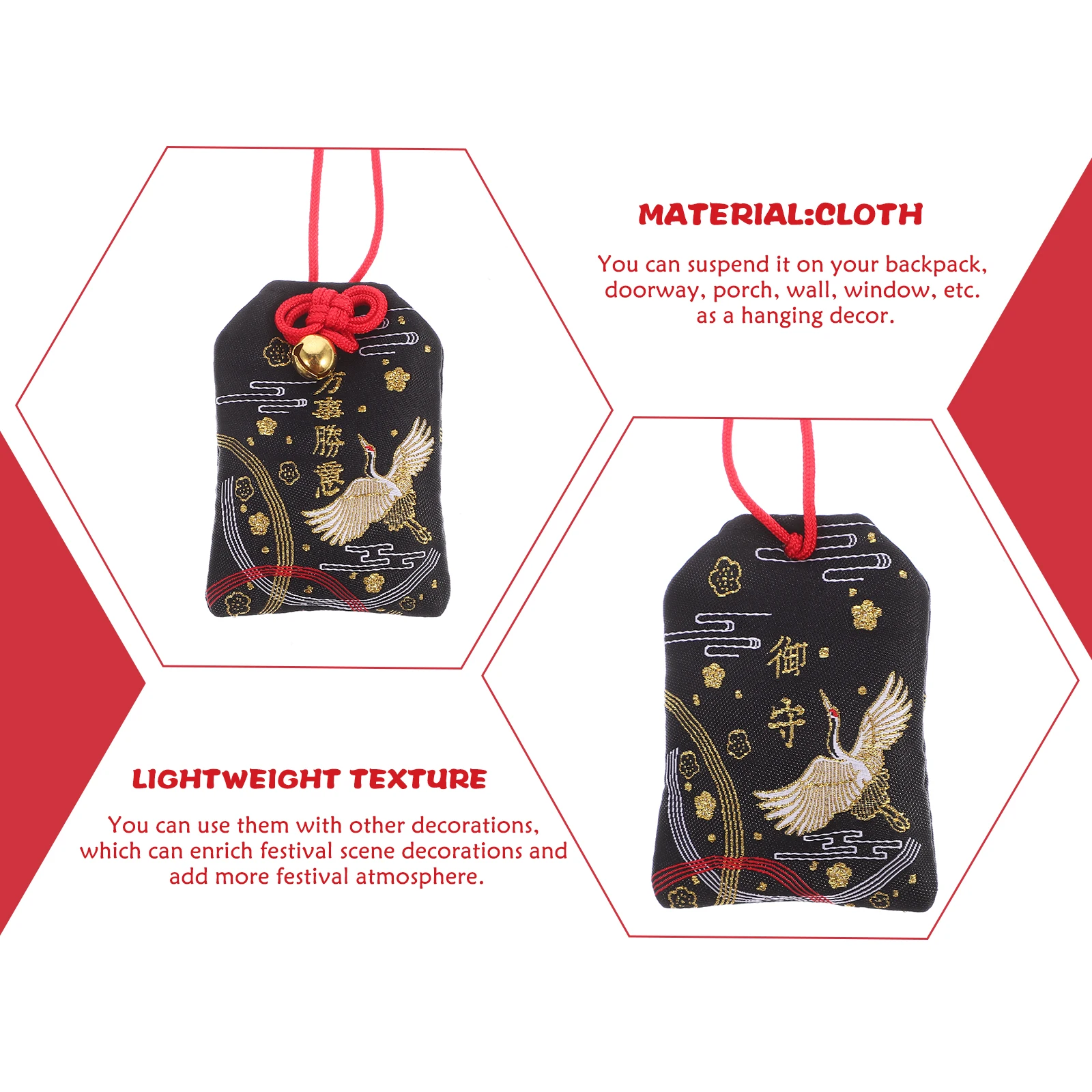 2 Pcs Small Blessing Bag Amulet Japanese Style Pendant Cloth Lucky Hanging Charm Good Charms Locket Gift Omamori Delicate Amulet
2 Pcs Small Blessing Bag Amulet Japanese Style Pendant Cloth Lucky Hanging Charm Good Charms Locket Gift Omamori Delicate Amulet