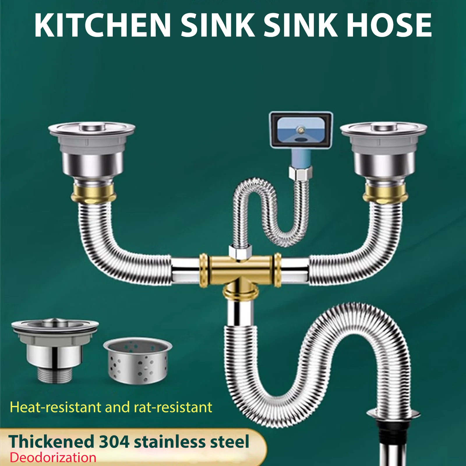 Flip Top Anti-Odor Drain Pipe Set Kitchen Sink Drain Retractable Deodorizing Filter Flexible Downspout Bathroom Anti Clogging
Flip Top Anti-Odor Drain Pipe Set Kitchen Sink Drain Retractable Deodorizing Filter Flexible Downspout Bathroom Anti Clogging