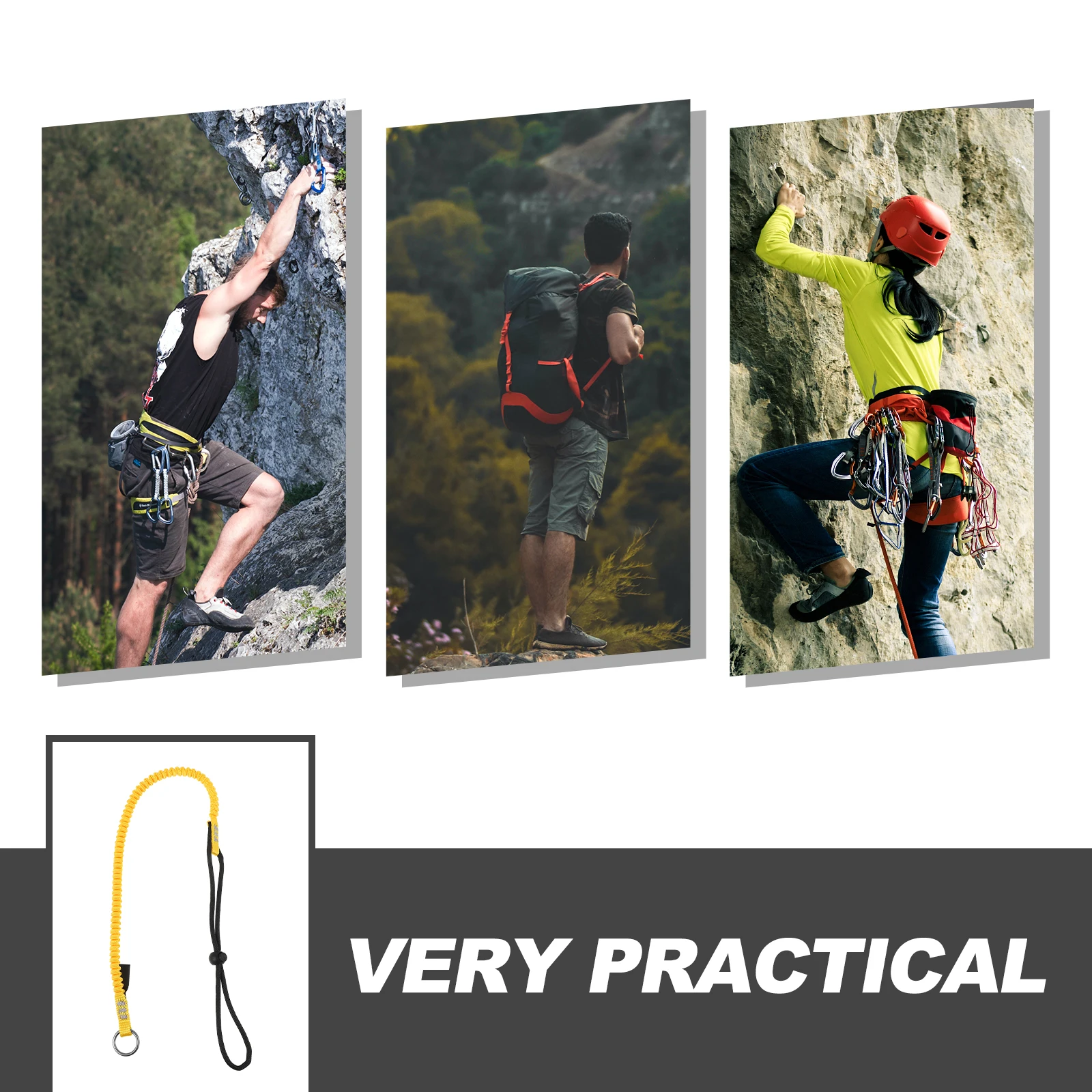 Anti-lost Rope Stretch Climbing for Outdoor Elastic Rock Tool Lanyard Safety Fitness
Anti-lost Rope Stretch Climbing for Outdoor Elastic Rock Tool Lanyard Safety Fitness