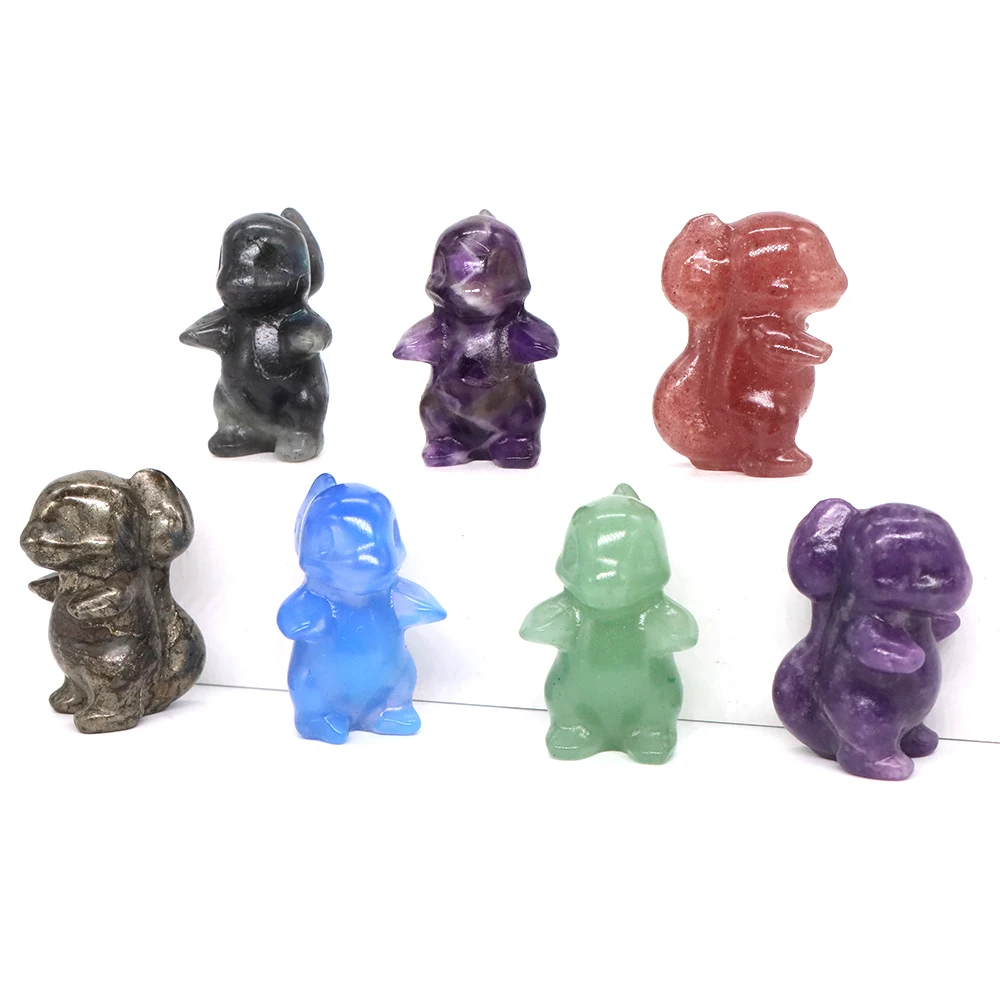 1.2" Cartoon Dragon Figurine Natural Stones Carved Anime Statue Healing Crystals Animals Collect Room Decoration Children Gifts
1.2" Cartoon Dragon Figurine Natural Stones Carved Anime Statue Healing Crystals Animals Collect Room Decoration Children Gifts