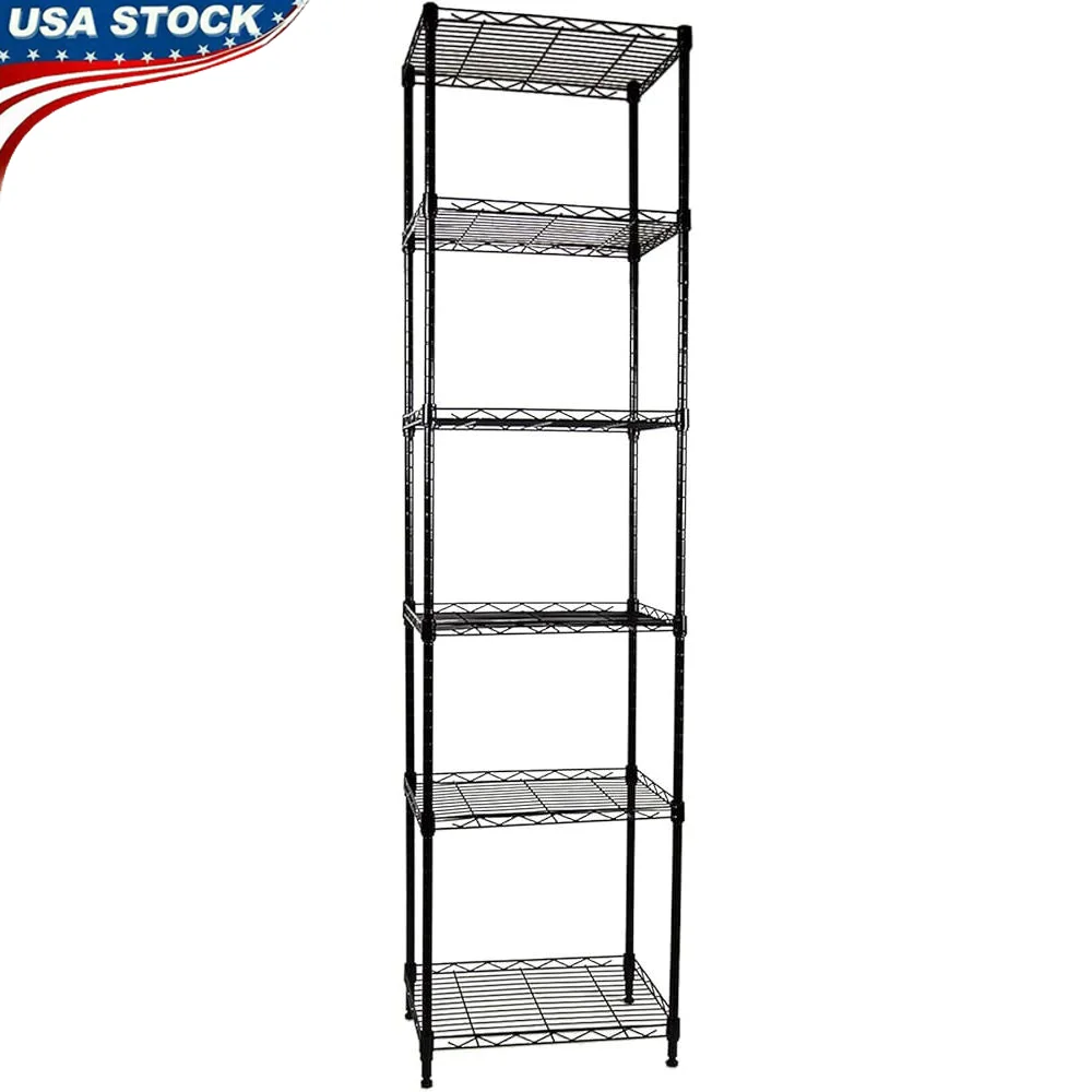 6 Tier Wire Shelving Unit Adjustable Metal Storage Rack Laundry Bathroom Kitchen Pantry Closet Organization Heavy Duty Durable
6 Tier Wire Shelving Unit Adjustable Metal Storage Rack Laundry Bathroom Kitchen Pantry Closet Organization Heavy Duty Durable
