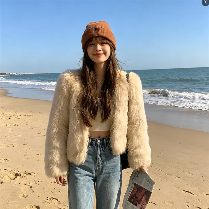 Spring And Autumn Winter Imitation Fox Fur Coat For Women Thickened Short Lamb Wool Coat For Thickening Plush Women Outwear Pink
Spring And Autumn Winter Imitation Fox Fur Coat For Women Thickened Short Lamb Wool Coat For Thickening Plush Women Outwear Pink