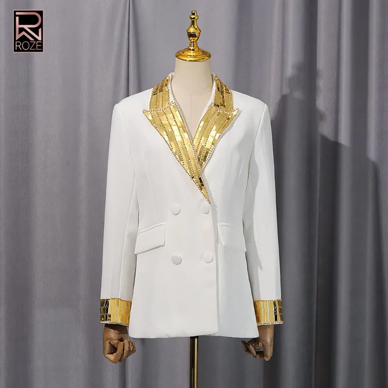 Шикарный блейзер на пуговицах хитового цвета для женщин с зубчатым воротником и длинными рукавами в стиле пэчворк на пуговицах в стиле пэчворк, женский базен с бисером
Шикарный блейзер на пуговицах хитового цвета для женщин с зубчатым воротником и длинными рукавами в стиле пэчворк на пуговицах в стиле пэчворк, женский базен с бисером