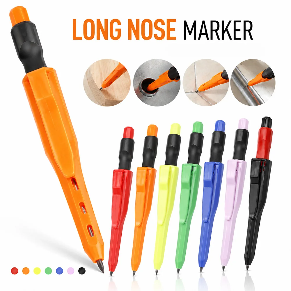 1Pcs Solid Carpenters Pencils 2.8MM Built Sharpener Professional Wood Work Deep Hole Reach Break Resistant Marking Scriber Tool
1Pcs Solid Carpenters Pencils 2.8MM Built Sharpener Professional Wood Work Deep Hole Reach Break Resistant Marking Scriber Tool