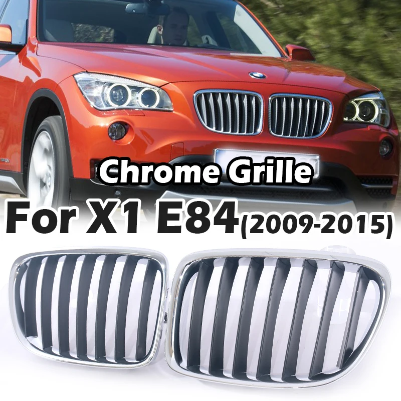 Chrome Silver Frame Gloss Matte Black Grille Front Kidney M Single Slat Grill Compatible With BMW X1 E84 2009-2016 18i 20i 25 28
Chrome Silver Frame Gloss Matte Black Grille Front Kidney M Single Slat Grill Compatible With BMW X1 E84 2009-2016 18i 20i 25 28