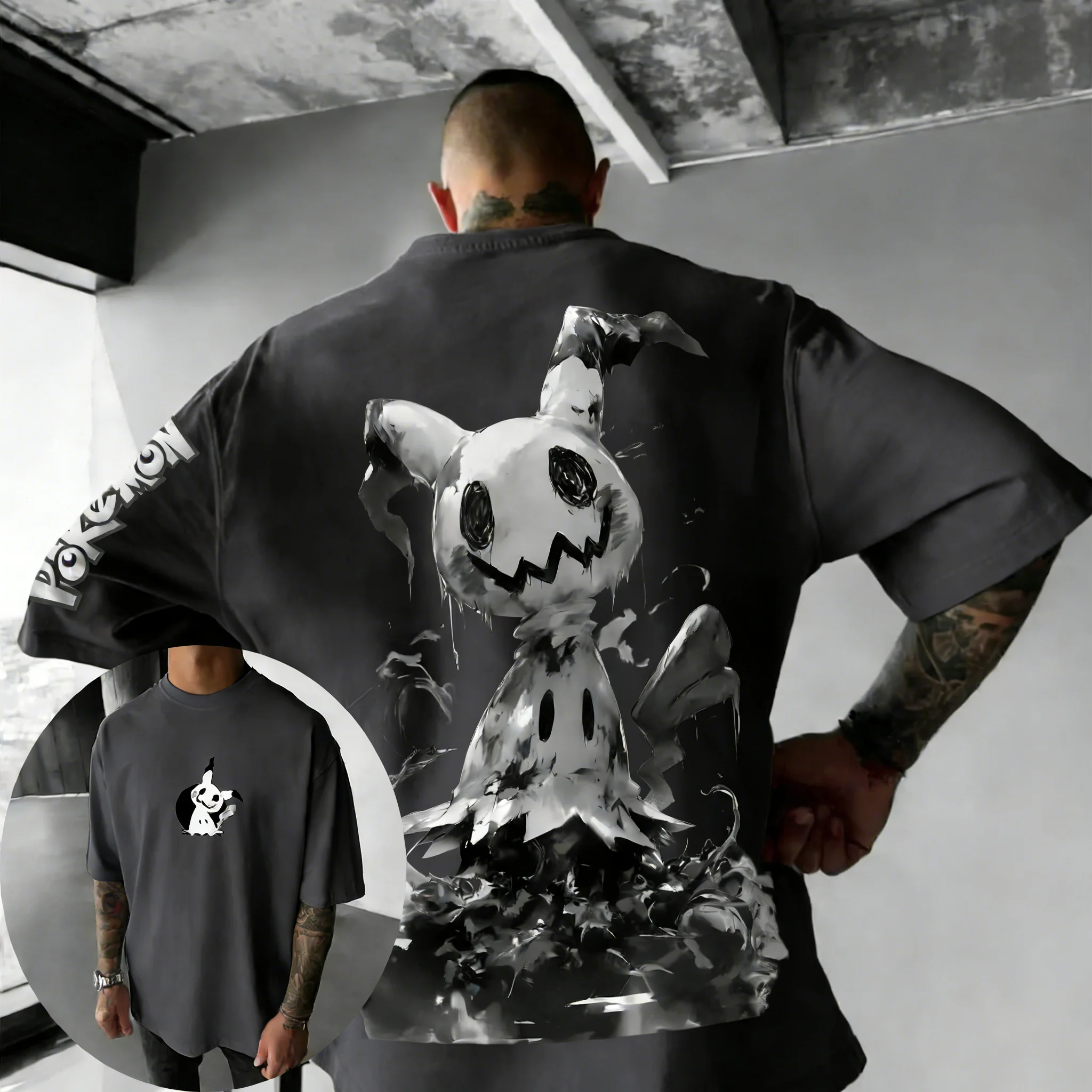 Pokemon Mimikyu Printed Cotton T-shirt Summer Men's and Women's Street Hip Hop Loose Casual Parent Child Short Sleeve Top
Pokemon Mimikyu Printed Cotton T-shirt Summer Men's and Women's Street Hip Hop Loose Casual Parent Child Short Sleeve Top