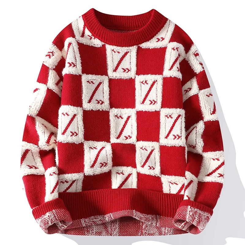 New Men's Fashion Round Neck Print Sweater Autumn Winter Contrast Color Printed Letter Long Sleeve Loose Casual Knitted Tops
New Men's Fashion Round Neck Print Sweater Autumn Winter Contrast Color Printed Letter Long Sleeve Loose Casual Knitted Tops