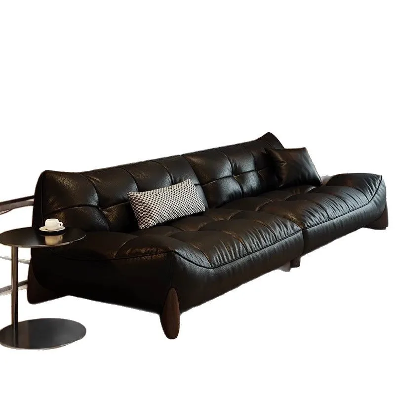First layer cowhide leather sofa living room simple modern designer light luxury retro small apartment minimalist Italian sofa
First layer cowhide leather sofa living room simple modern designer light luxury retro small apartment minimalist Italian sofa