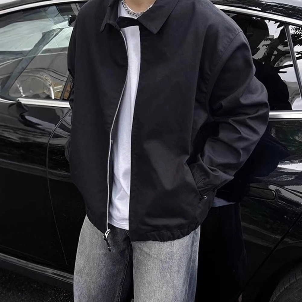 Loose Fit Jacket Fashion Baseball Coat Brand New Item Lapel Collar Design Long Sleeve Top Vintage Style Baseball Jacket
Loose Fit Jacket Fashion Baseball Coat Brand New Item Lapel Collar Design Long Sleeve Top Vintage Style Baseball Jacket