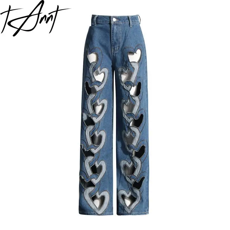 TANNT Women Jeans 2025 Summer New High Waist All Match Love Heart Hollow Out Wide Leg Jeans Loose Long Denim Pants Trousers
TANNT Women Jeans 2025 Summer New High Waist All Match Love Heart Hollow Out Wide Leg Jeans Loose Long Denim Pants Trousers