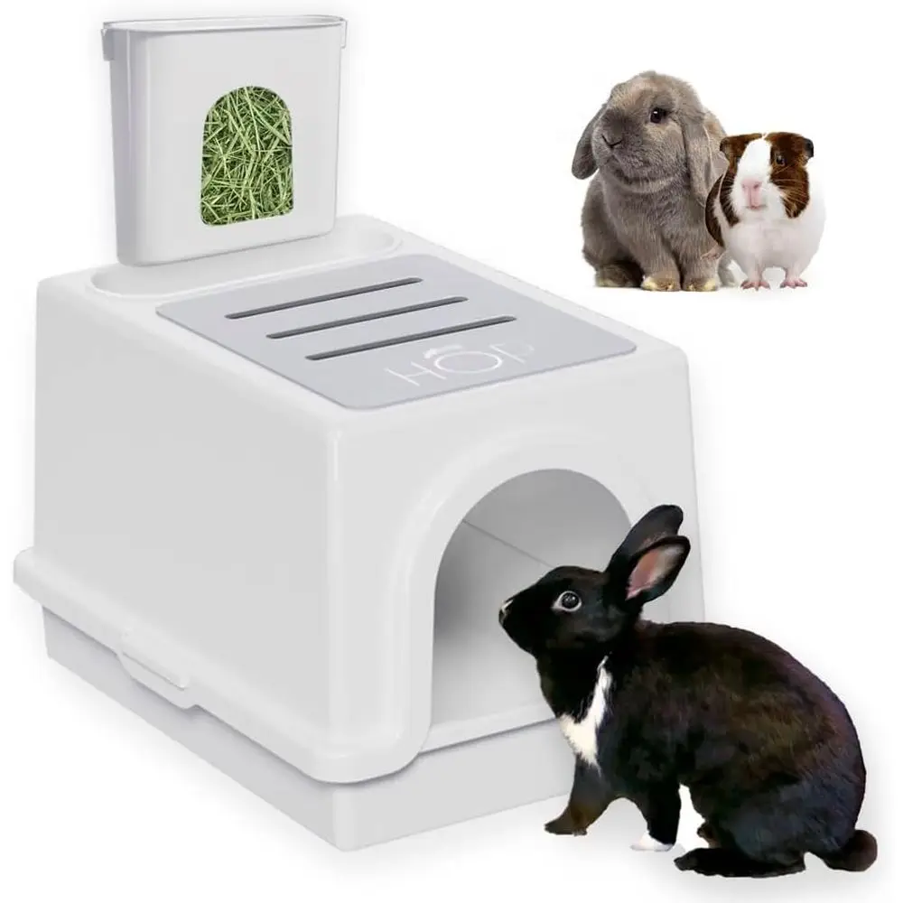 Hay Feeder Rabbit Litter Box with Removable Cover and Pan, BPA-Free and Dishwasher Safe, Suitable for Small Pets
Hay Feeder Rabbit Litter Box with Removable Cover and Pan, BPA-Free and Dishwasher Safe, Suitable for Small Pets