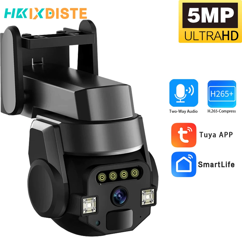 5MP WiFi PTZ IP Wireless Camera Two-Way Audio AI Tracking Outdoor Home Security PTZIP Camera CCTV Video Surveillance Tuya Smart
5MP WiFi PTZ IP Wireless Camera Two-Way Audio AI Tracking Outdoor Home Security PTZIP Camera CCTV Video Surveillance Tuya Smart