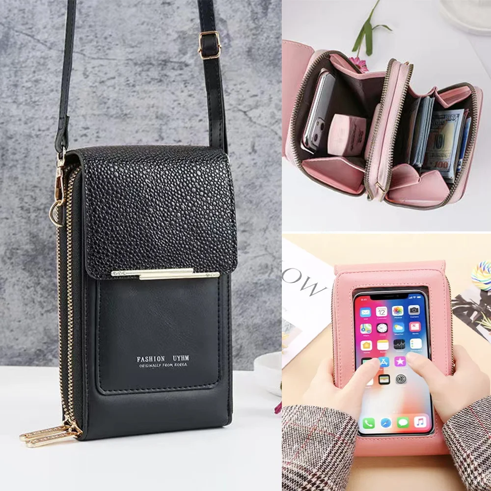 Shoulder Mobile Phone Bag For iPhone Huawei Samsung Wallets Women ID Card Bank Card Storage Handbag Touch Screen Packet Leather
Shoulder Mobile Phone Bag For iPhone Huawei Samsung Wallets Women ID Card Bank Card Storage Handbag Touch Screen Packet Leather