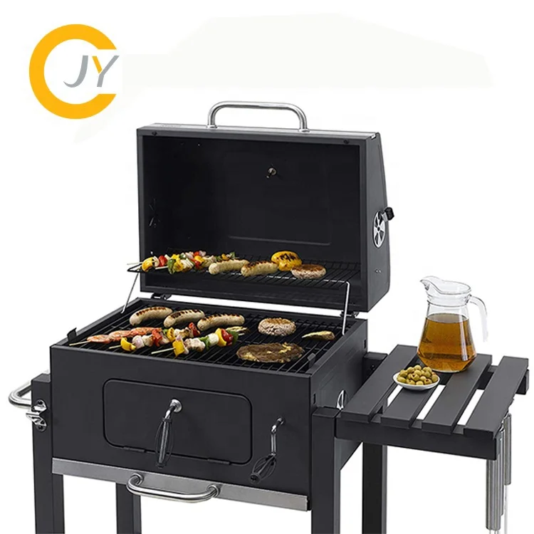 Heavy Duty Barbecue Smoker Portable Charcoal BBQ Grill for Outdoor With Trolley and Foldable Side Plate
Heavy Duty Barbecue Smoker Portable Charcoal BBQ Grill for Outdoor With Trolley and Foldable Side Plate