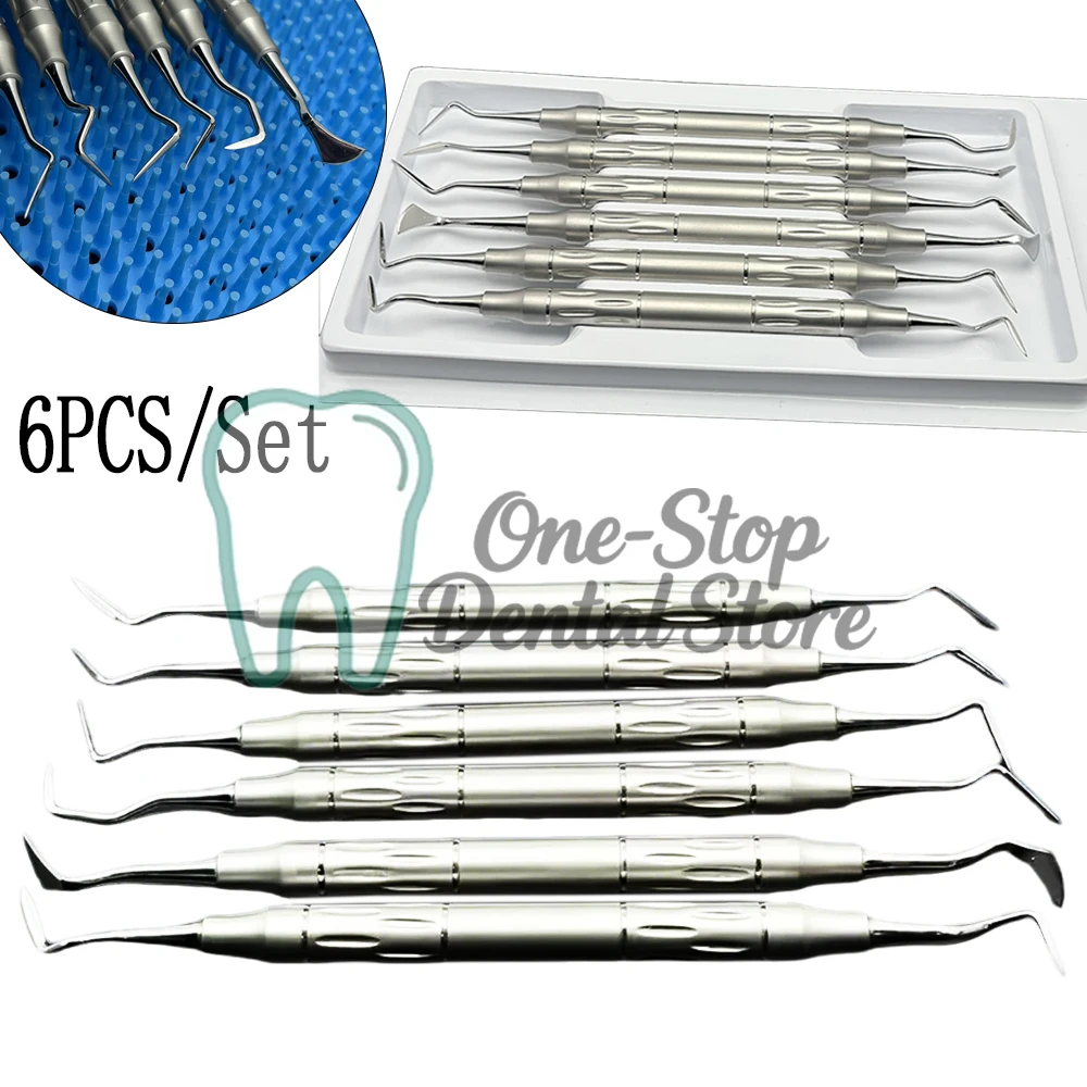 6Pcs Dental Periodontal Scaler Set Orban Kirkland Ligament Separator for Scaling Root Planing Gingival Treatment Tools
6Pcs Dental Periodontal Scaler Set Orban Kirkland Ligament Separator for Scaling Root Planing Gingival Treatment Tools