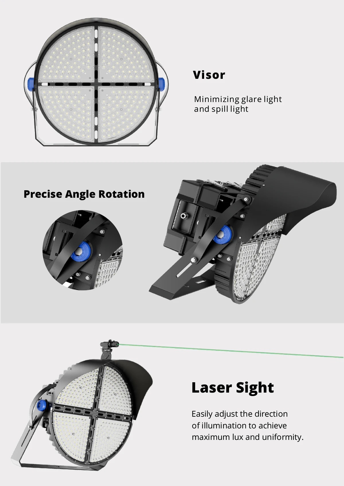 IP66 Sports High Mast Soccer Pole Airport Tunel LED Flood Light
IP66 Sports High Mast Soccer Pole Airport Tunel LED Flood Light
