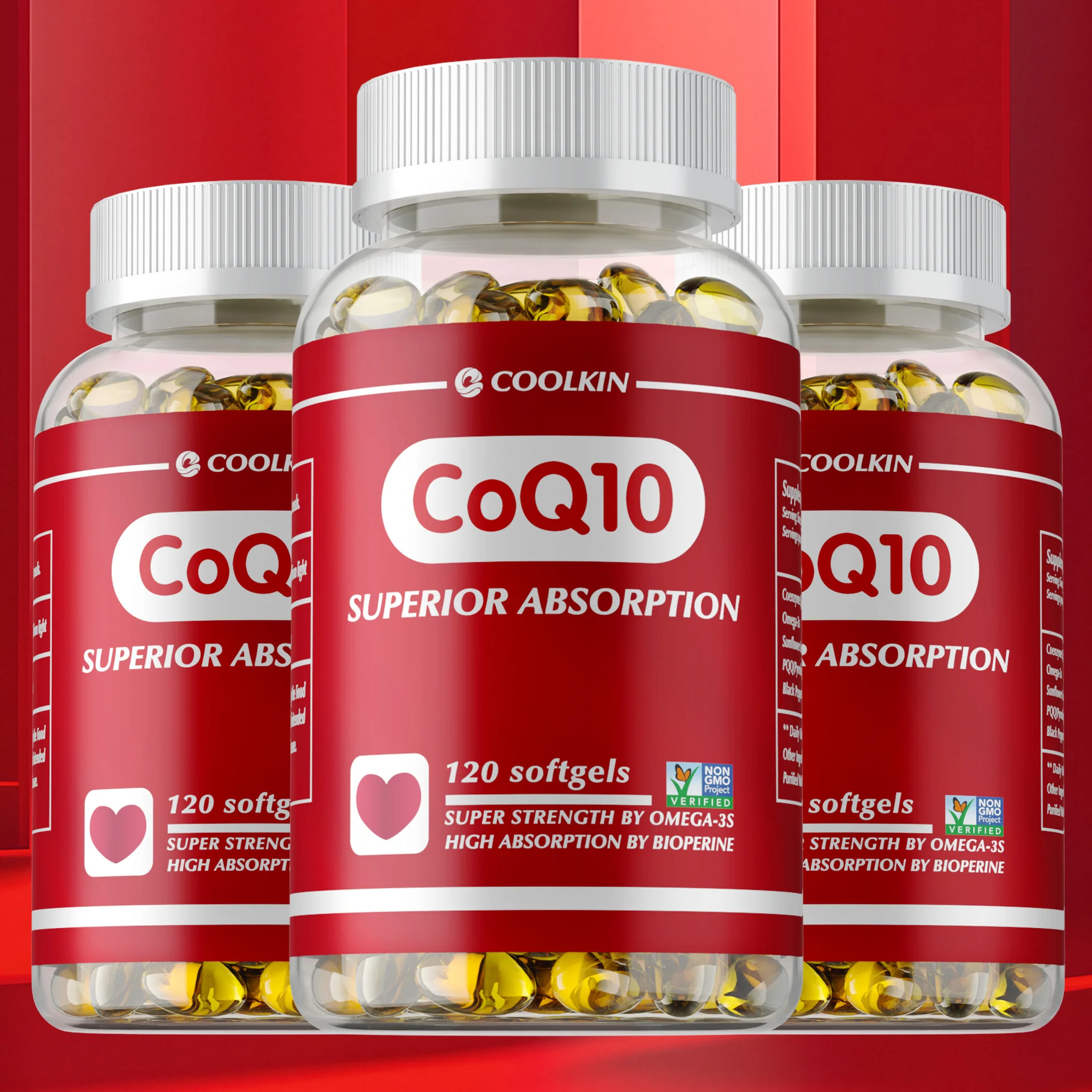CoQ10 Capsules 400mg - Provides Energy, Supports Joint Health, Promotes Heart and Cardiovascular Health, Antioxidant
CoQ10 Capsules 400mg - Provides Energy, Supports Joint Health, Promotes Heart and Cardiovascular Health, Antioxidant