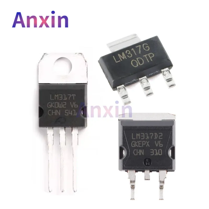 10PCS LM317 LM317T TO220 LM317D2T TO263 D2PAK LM317MDT TO252 DPAK LM317G SOT223 ADJ Three-terminal Positive Voltage Regulator IC
10PCS LM317 LM317T TO220 LM317D2T TO263 D2PAK LM317MDT TO252 DPAK LM317G SOT223 ADJ Three-terminal Positive Voltage Regulator IC