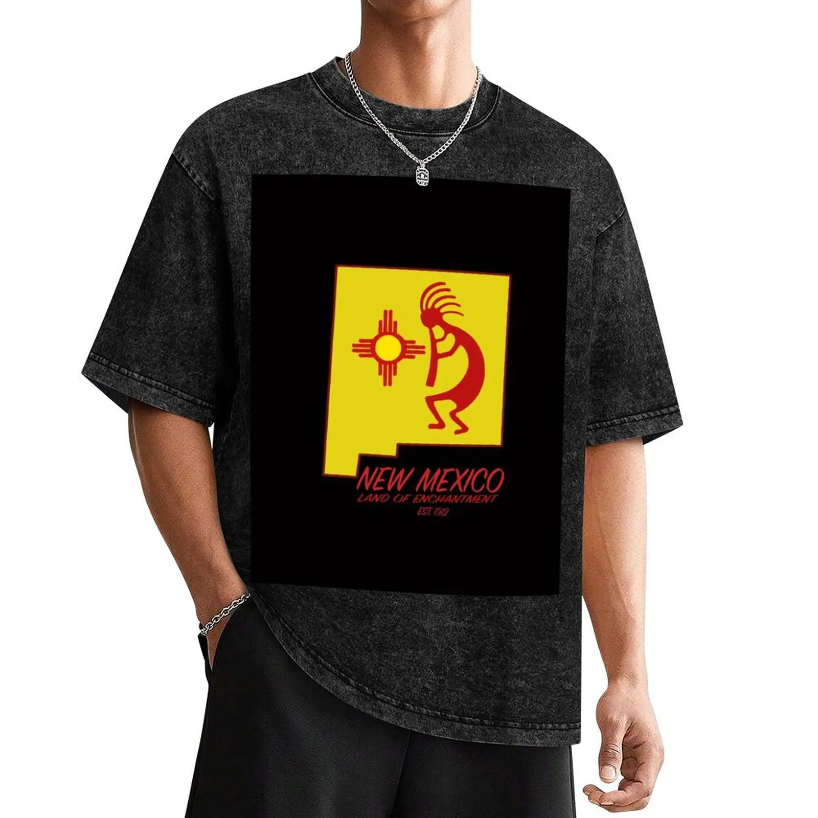 New Mexico Land of Enchantment Kokopelli Zia Symbol T-Shirt funny shirt cotton graphic shirts slim fit t shirts for men
New Mexico Land of Enchantment Kokopelli Zia Symbol T-Shirt funny shirt cotton graphic shirts slim fit t shirts for men
