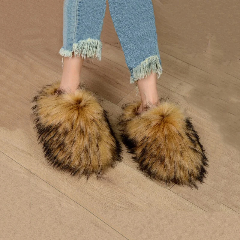 Winter Home Slippers for Woman Shoes Warm Plush Furry Faux Fur Slippers Indoor Anti Slip Comfortable Cotton Slippers for Women
Winter Home Slippers for Woman Shoes Warm Plush Furry Faux Fur Slippers Indoor Anti Slip Comfortable Cotton Slippers for Women