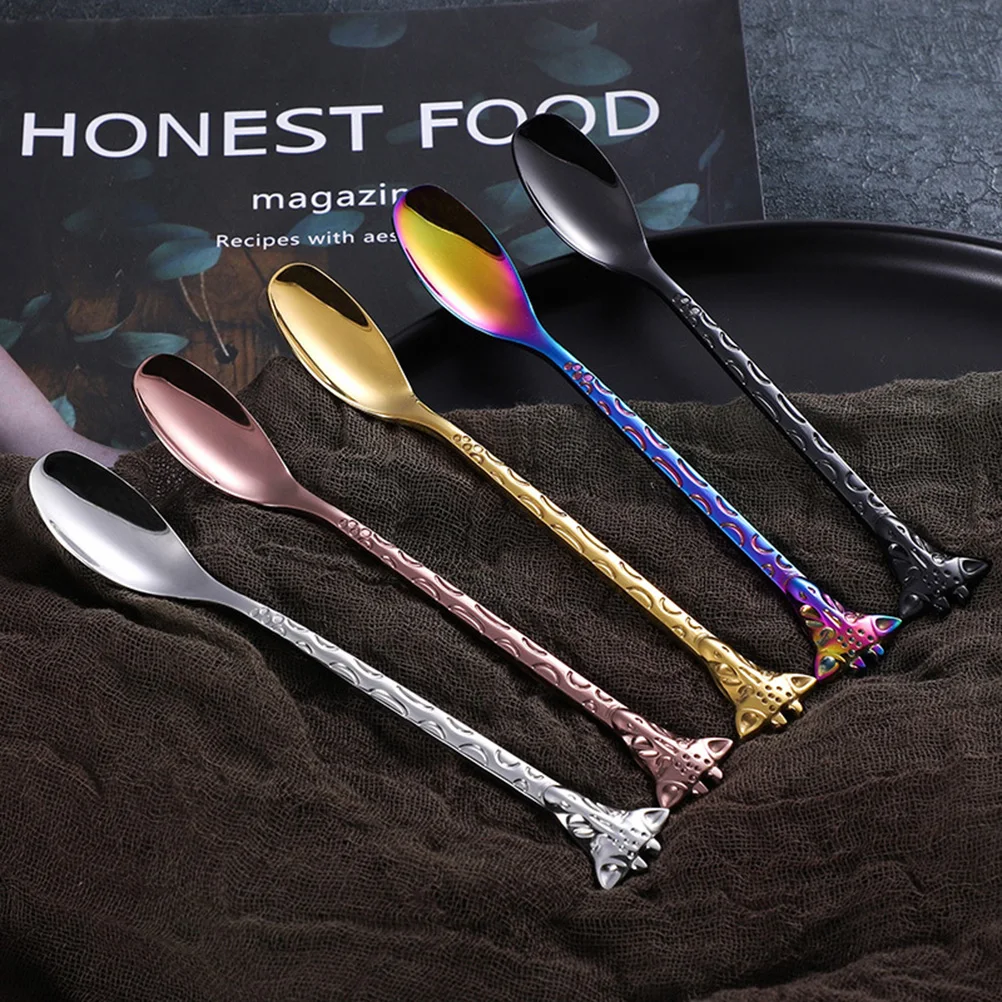 2pcs Stainless Steel Spoon Fork Set Golden Cartoon Design Non-Slip Handle For Dessert Coffee Tea Cake Salad Appetizer Modern
2pcs Stainless Steel Spoon Fork Set Golden Cartoon Design Non-Slip Handle For Dessert Coffee Tea Cake Salad Appetizer Modern