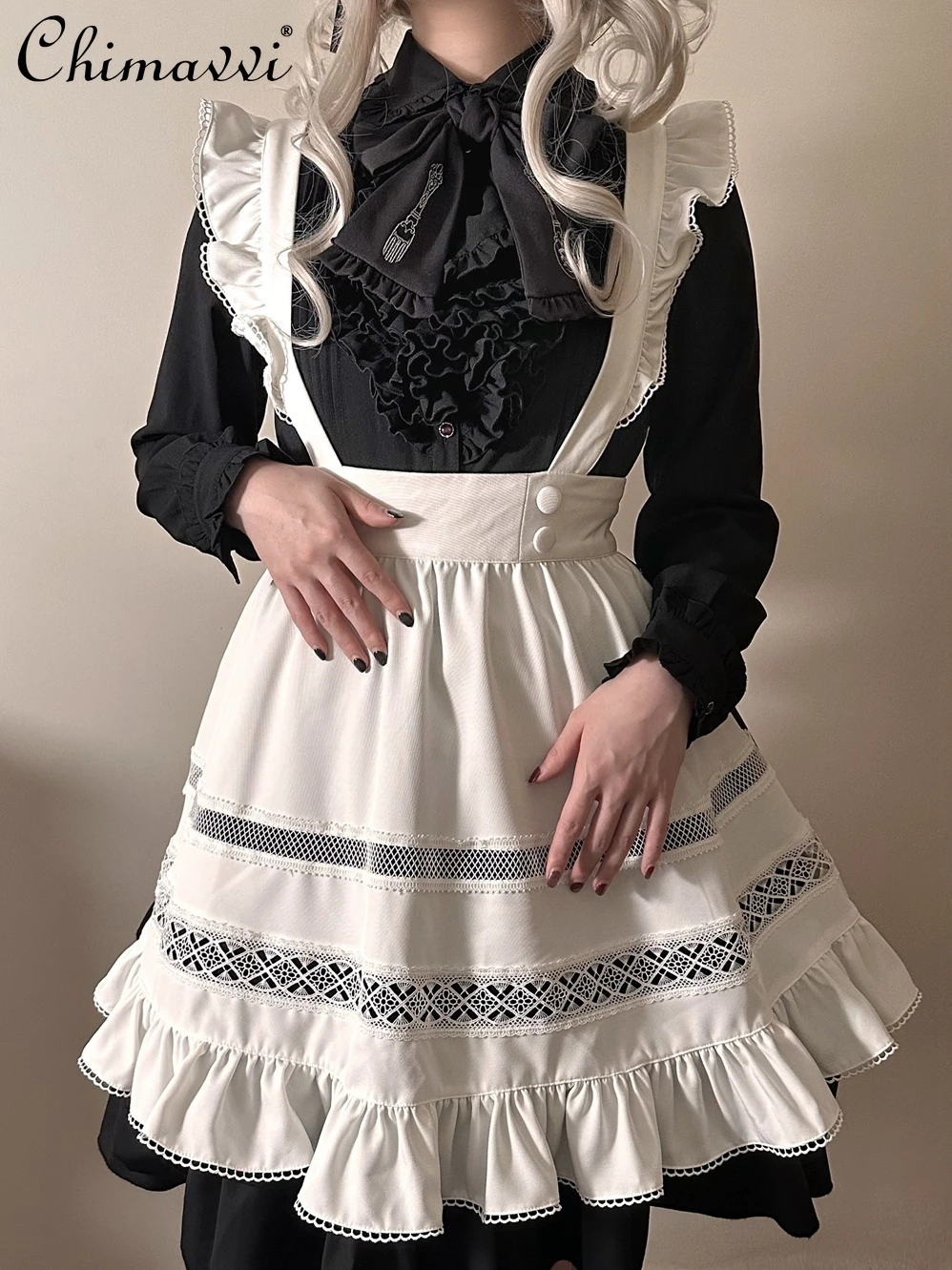 Lolita Fashion Lotus Leaf Edge Long Sleeve Shirt Spring and Autumn New White and Black Slim-fit Versatile Temperament Shirt Top
Lolita Fashion Lotus Leaf Edge Long Sleeve Shirt Spring and Autumn New White and Black Slim-fit Versatile Temperament Shirt Top