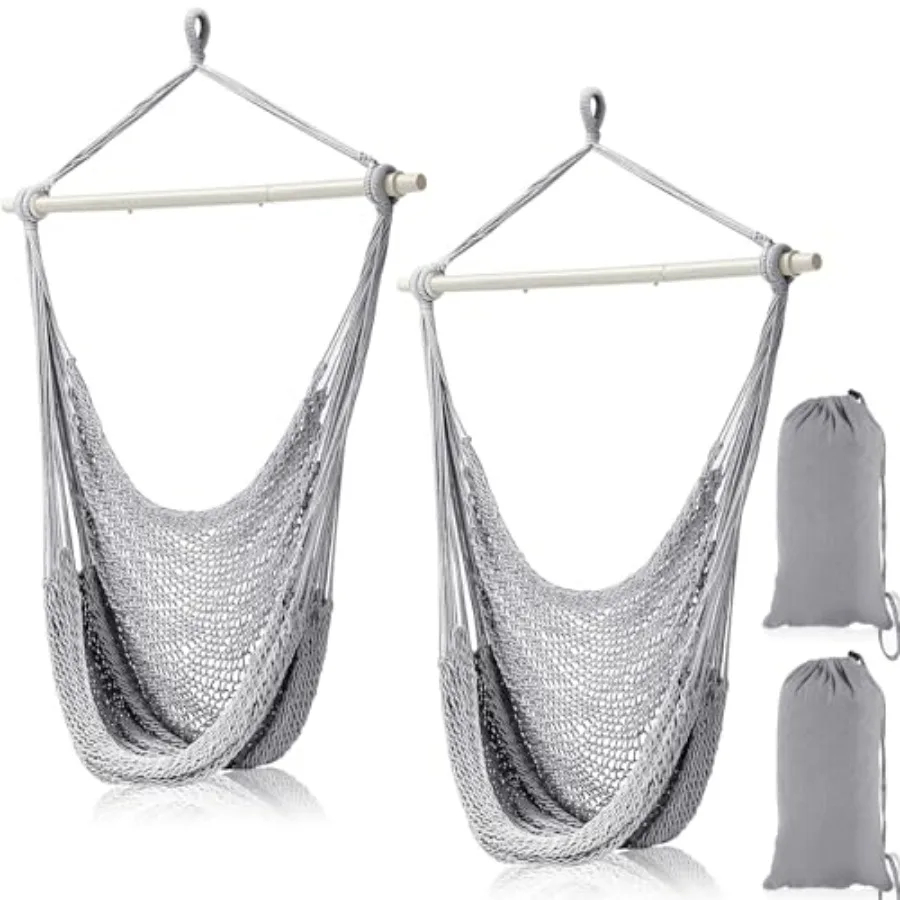 Outdoor indoor boho hammock chair: cotton rope weaving, beige, ultra-comfy with detachable 40-inch metal bars, 270lb capacity
Outdoor indoor boho hammock chair: cotton rope weaving, beige, ultra-comfy with detachable 40-inch metal bars, 270lb capacity