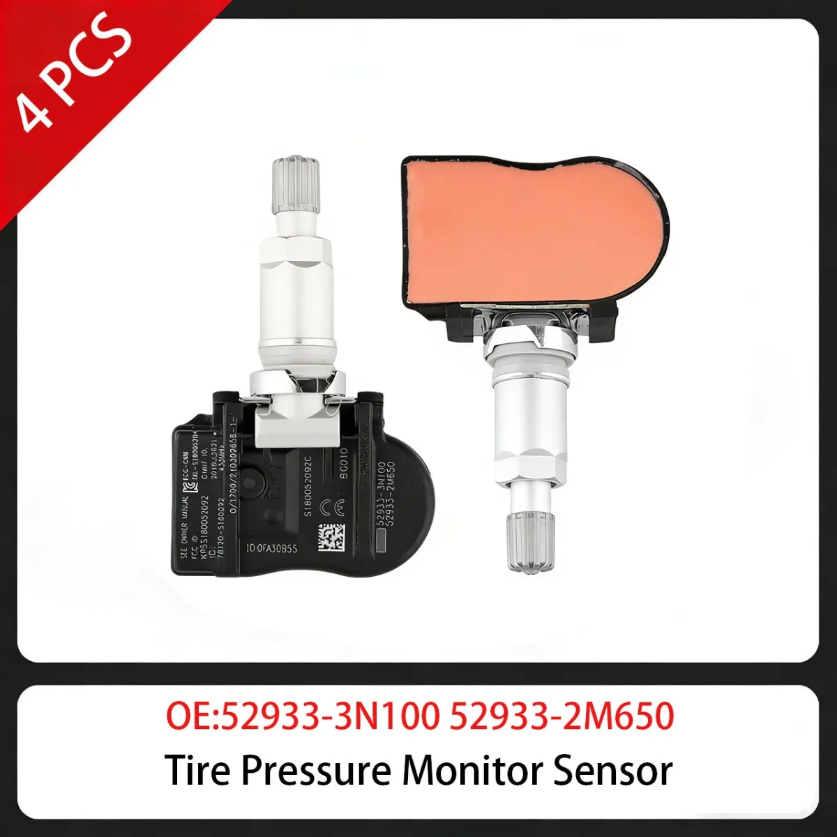 4 шт. датчик контроля давления в шинах 52933-3N100 52933-2M650 433 МГц для Hyundai Accent Genesis I30 Santa Fe Kia Ceed Kia Sorento
4 шт. датчик контроля давления в шинах 52933-3N100 52933-2M650 433 МГц для Hyundai Accent Genesis I30 Santa Fe Kia Ceed Kia Sorento