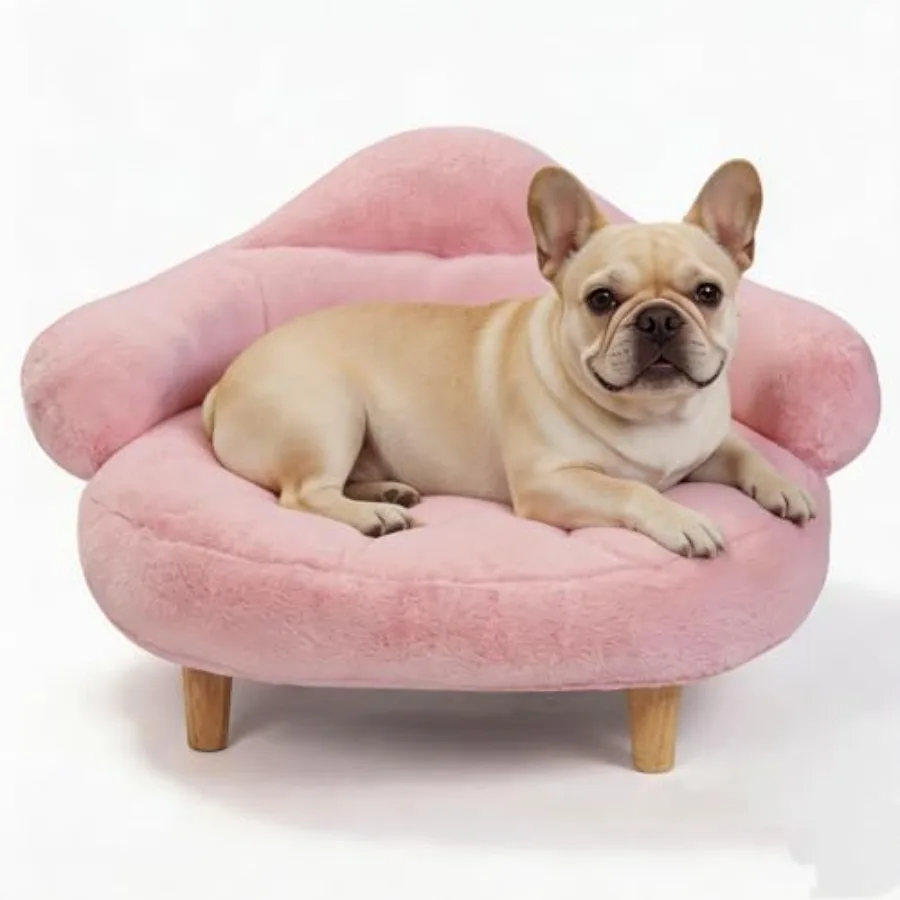 Elevated Dog Couch Bed, Cute Dog Sofa Bed for Small Medium Dogs, Raised Dog Bed with Washable Cover and Sturdy Wood Legs, Moder
Elevated Dog Couch Bed, Cute Dog Sofa Bed for Small Medium Dogs, Raised Dog Bed with Washable Cover and Sturdy Wood Legs, Moder
