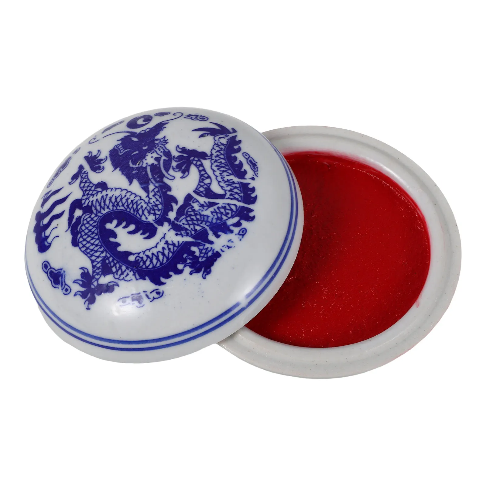 Elegant Ceramic Ink Paste Container Calligraphy Writing Box Dragon Design for Painting Sealing Stamp DIY Craft Projects Office
Elegant Ceramic Ink Paste Container Calligraphy Writing Box Dragon Design for Painting Sealing Stamp DIY Craft Projects Office