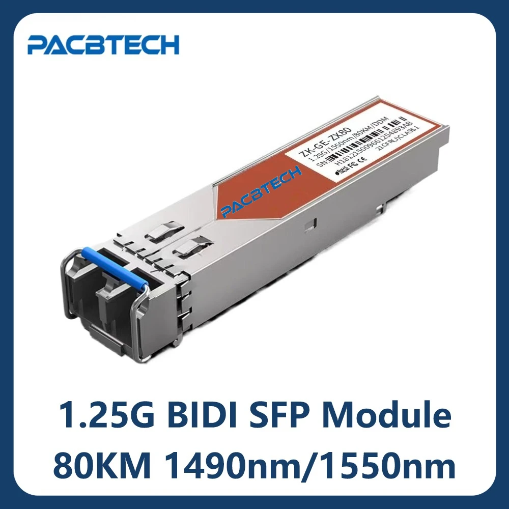 Fiber SFP Module 1.25G 80KM LC Single FiberI Optical Fiber Transceiver Simplex 1490/1550nm For Ubiguiti Mikrotik Zyxel Mellanox
Fiber SFP Module 1.25G 80KM LC Single FiberI Optical Fiber Transceiver Simplex 1490/1550nm For Ubiguiti Mikrotik Zyxel Mellanox