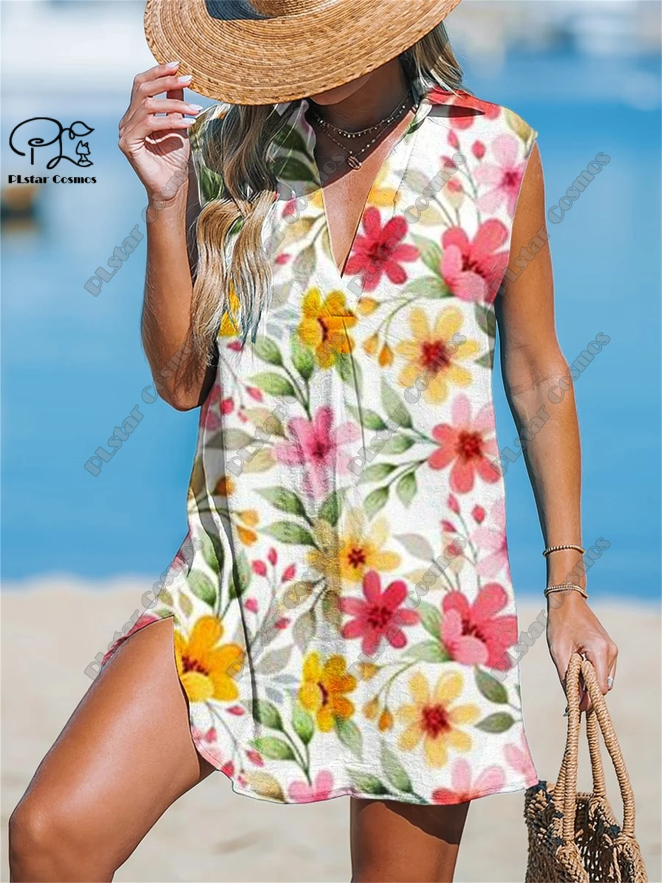 PLstar Cosmos 3D Printed Vintage Floral Pattern Women Sleeveless V Neck Dress Summer Casual Seaside Resort Style Collection H-9
PLstar Cosmos 3D Printed Vintage Floral Pattern Women Sleeveless V Neck Dress Summer Casual Seaside Resort Style Collection H-9