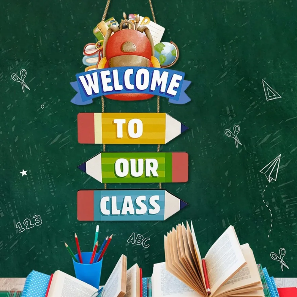 Cartoon Welcome To School Signs Backpack Pencil Returning To School School Season Wall Ornaments Wall Art Wooden Hanging Board
Cartoon Welcome To School Signs Backpack Pencil Returning To School School Season Wall Ornaments Wall Art Wooden Hanging Board