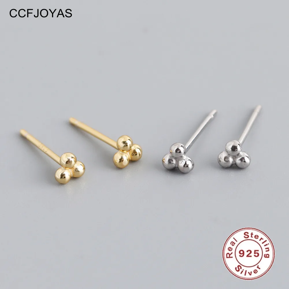 CCFJOYAS Simple ins Mini Round Ball 925 Sterling Silver Student Stud Earrings Small Fresh Cute Gold Silver color Studs Jewelry
CCFJOYAS Simple ins Mini Round Ball 925 Sterling Silver Student Stud Earrings Small Fresh Cute Gold Silver color Studs Jewelry