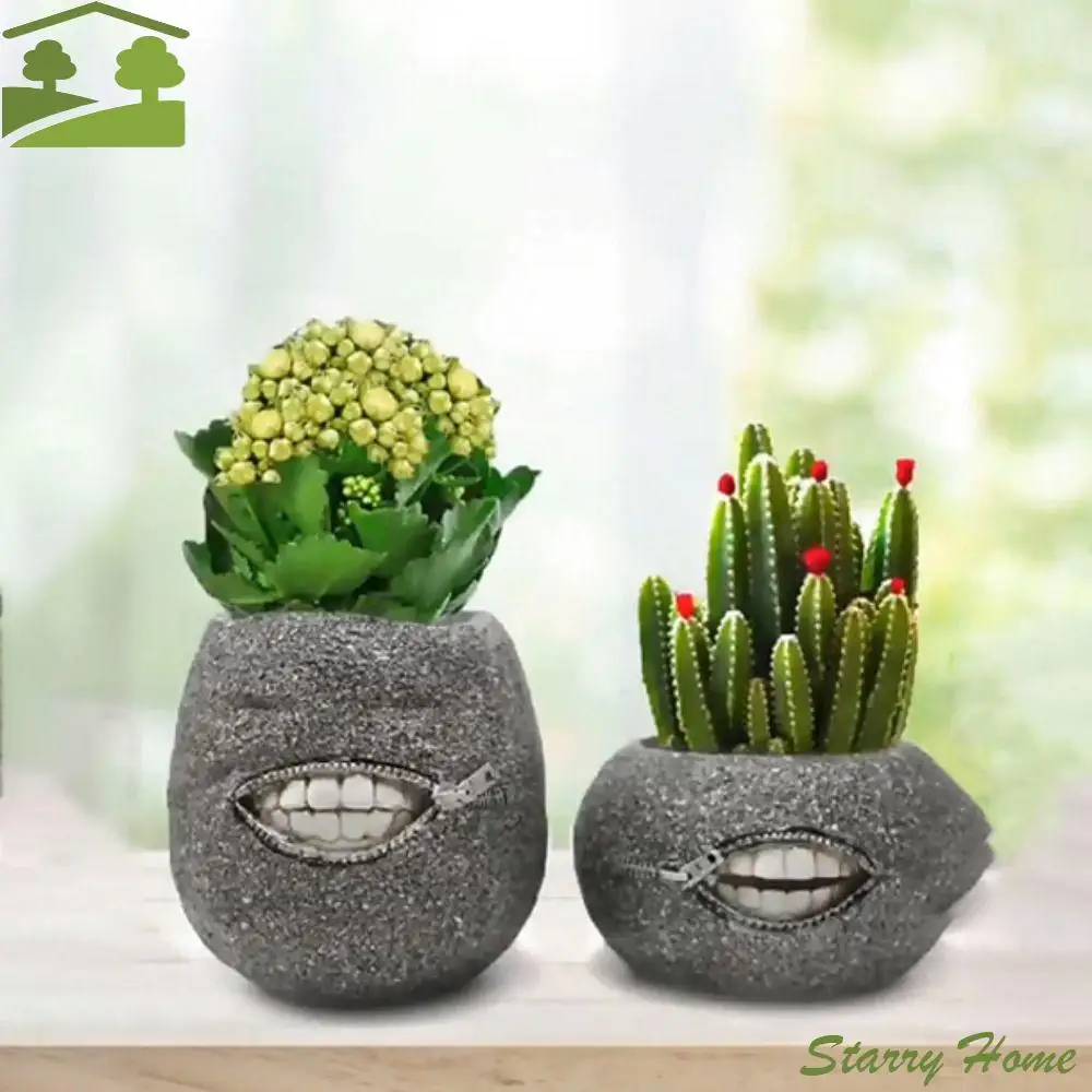 2Pcs/set Unique Zipper Tooth Flower Pot Funny With Drainage Holes Succulent Plant Pot Sturdy Resin Flowerpot Birthday Gift
2Pcs/set Unique Zipper Tooth Flower Pot Funny With Drainage Holes Succulent Plant Pot Sturdy Resin Flowerpot Birthday Gift
