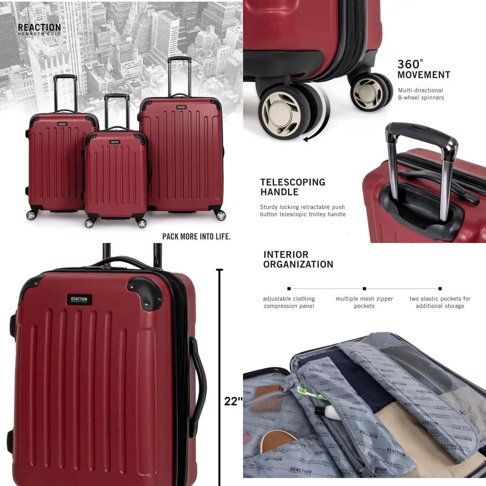 Kenneth Cole REACTION 8-Wheel Expandable Hardside 20 Scarlet Red Lightweight Carry-On Suitcase
Kenneth Cole REACTION 8-Wheel Expandable Hardside 20 Scarlet Red Lightweight Carry-On Suitcase