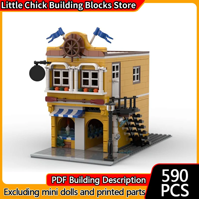 Модель City Street View MOC, строительные кирпичи, прибрежный город, гавань, модульная технология, детские праздничные подарки, сборные игрушки, костюм
Модель City Street View MOC, строительные кирпичи, прибрежный город, гавань, модульная технология, детские праздничные подарки, сборные игрушки, костюм