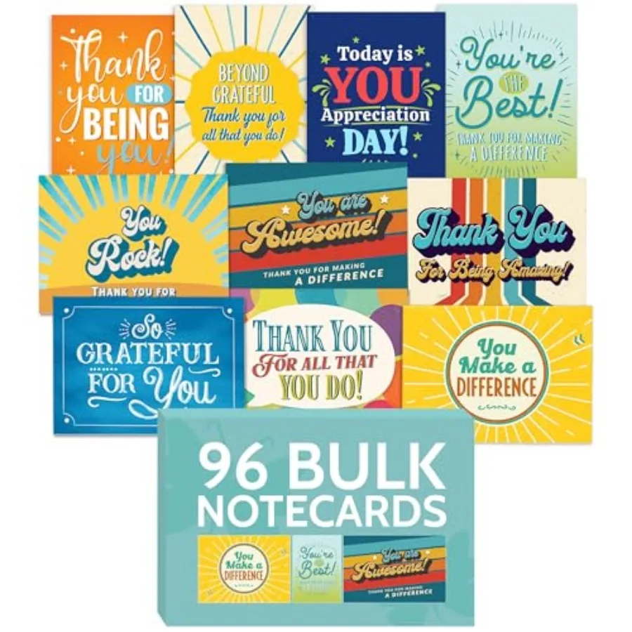 Appreciation Cards with Envelopes - Team Gifts, Teacher Gifts Bulk, Volunteer and Employee Appreciation, Gratitude and Encourag
Appreciation Cards with Envelopes - Team Gifts, Teacher Gifts Bulk, Volunteer and Employee Appreciation, Gratitude and Encourag