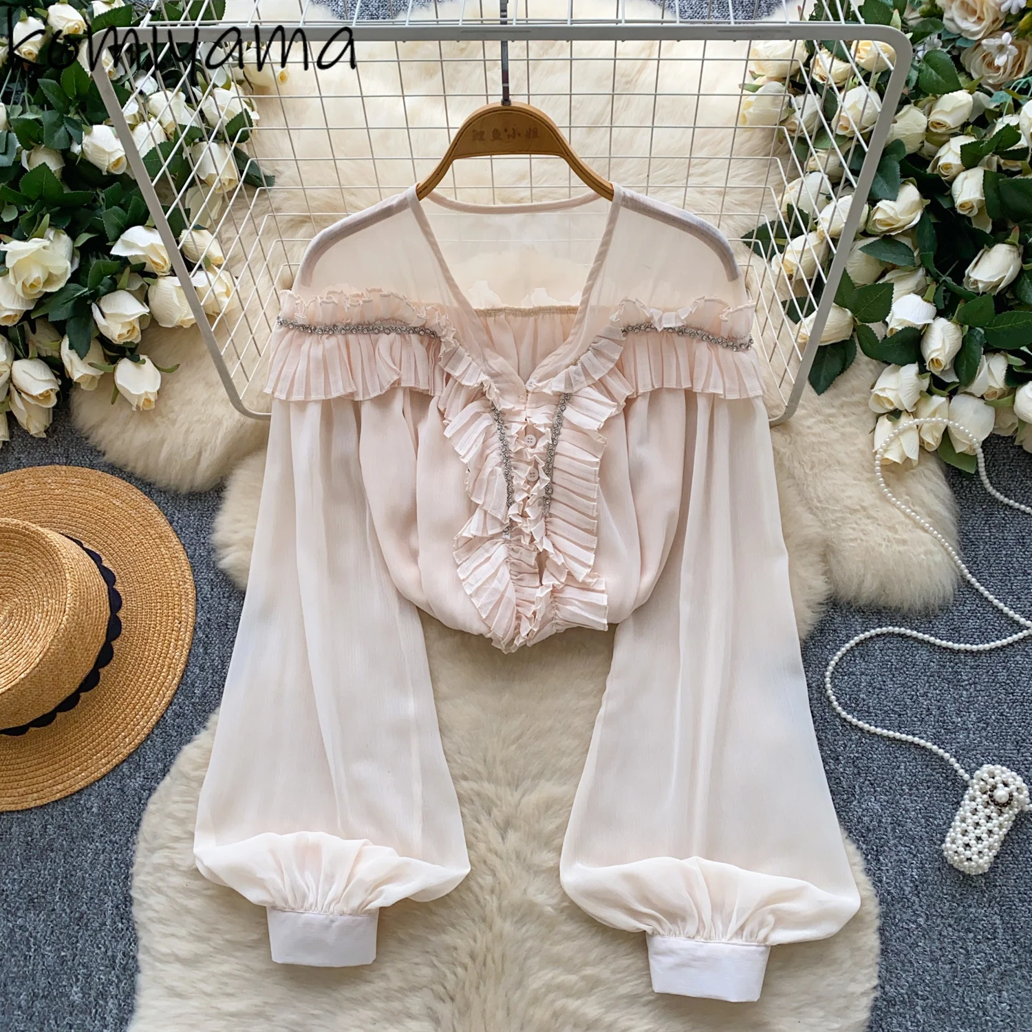 Autumn Fungus Spliced 2025 Ropa Mujer V-neck Long Sleeve Shirts & Blouses Mesh Tops Loose Casual Blusas Diamonds Camisas
Autumn Fungus Spliced 2025 Ropa Mujer V-neck Long Sleeve Shirts & Blouses Mesh Tops Loose Casual Blusas Diamonds Camisas