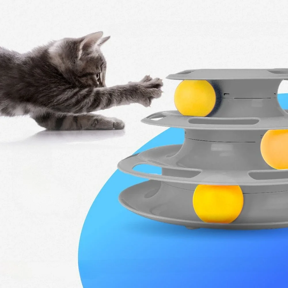 Interactive Tower Cat Toy Turntable Roller Balls Toys for Cats Kitten Teaser Puzzle Track Toy Pets Supplies
Interactive Tower Cat Toy Turntable Roller Balls Toys for Cats Kitten Teaser Puzzle Track Toy Pets Supplies
